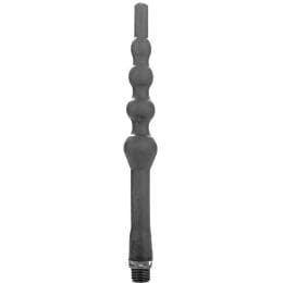 ALL BLACK - BEADED SHOWER ANAL SILICONE 27 CM